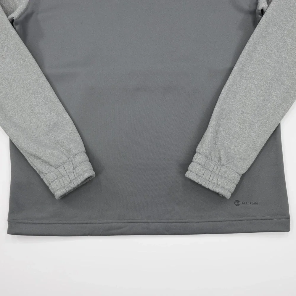 Adidas Men's Team Issue Half Zip Pocket Comfy Soft Fleece Sweatshirt Gray Size M